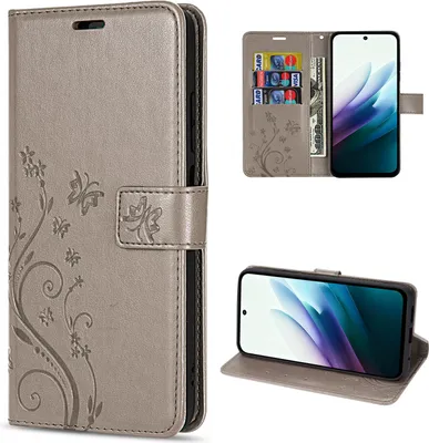 Produktbild von Hülle für Xiaomi Redmi 15 4G / 5G Handy Tasche Handyhülle Wallet Case Flip Cover Grau