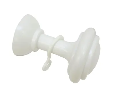 Produktbild von Gardinia Schalhalter Kunststoff, mit Haken weiß 8 cm