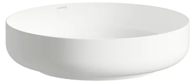 Image de LAUFEN SONDO Cuvette de lavabo, ronde, sans trou pour robinet, sans trop-plein, 450x450x119mm, H512SO50001121