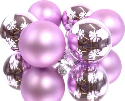 Produktbild von Decoris® Christbaumkugeln Lilac Breeze lila Ø 8 cm 6er Pack - Glas