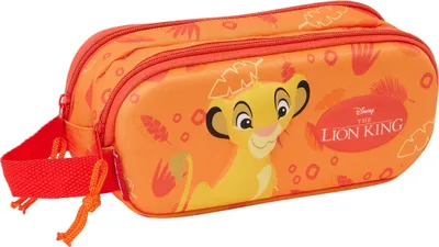 Zdjęcie produktu dla Podwójne etui wielofunkcyjne The Lion King Orange 21 x 8 x 6 cm 3D