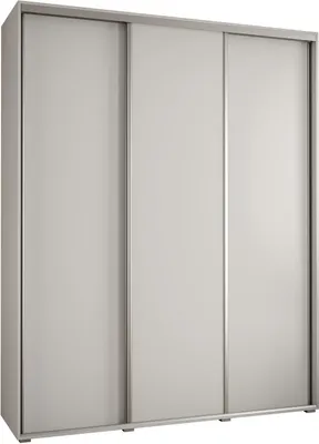Produktbild von MEBLE KRYSPOL Davos 1 Schrank, drei Türen - 235,2x190x45 cm - Weiß Weiß Silber