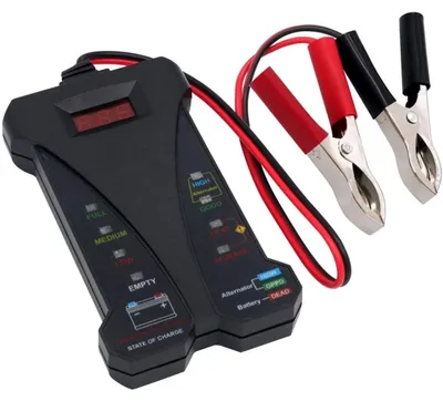 Produktbild von Digitaler Batterietester für 12V-Autobatterien Techstar® mit Voltmeter und Analysegerät für das Ladesystem des Lichtmaschinen