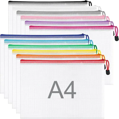 Produktbild von Aktentasche WISYOK Dokumentenfächer, A4-Format, wasserdichte Netz-Dokumententasche mit Reißverschluss, Reißverschlusstasche für Dokumente, Dokumentent
