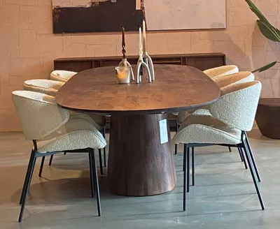 Produktbild von LEVEN Lifestyle Esstisch oval Mango massiv Holz Esszimmertisch braun 200 cm