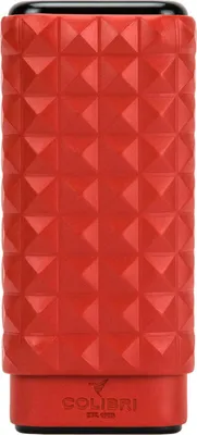Produktbild von Colibri Quasar Zigarrenetui aus Leder, für 3 Zigarren, rot/schwarz