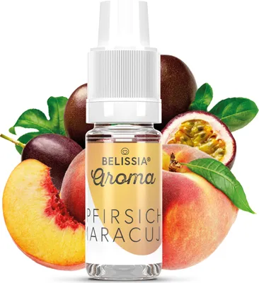 Produktbild von Belissia Lebensmittelaroma Pfirsich-Maracuja - 10ml Hochdosiertes Aroma - Kalorienfrei, Vegan - Für Speisen, Getränke, Shake, Quark, Diffuser, uvm.