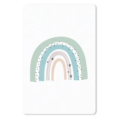 Produktbild von MuchoWow® Mauspad Mousepad Regenbogen - Kinder - Sterne - Tupfen - Pastell 40x60 cm - Mousepads - Maus Mat - Pad - Mausunterlage - Schreibtisch Accesoire