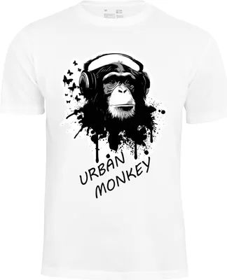 Produktbild von Cotton Prime® T-Shirt "URBAN MONKEY" S weiss