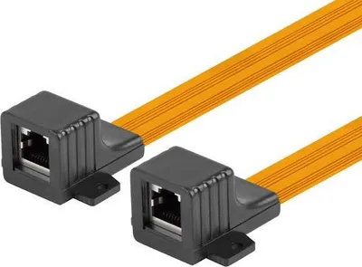 Produktbild von Lanberg ADS-RJ45-RJ45-300, 0,23 m, Cat5e, RJ-45, RJ-45, Schwarz, Orange