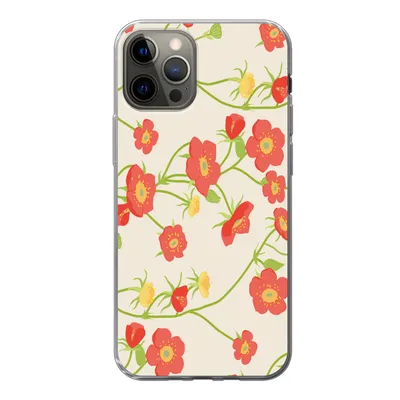 Produktbild von MuchoWow® Handyhülle Schutzhülle Hülle für iPhone 12 Pro Blume - Feldblumen - Muster Silikon Softcase Handy Hülle - Abdeckung