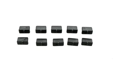 Produktbild von SYSTEM-S 10x USB Typ A Port Abdeckung Silikon Anti Staub Schutz 7 x 2 mm Stecker in Schwarz