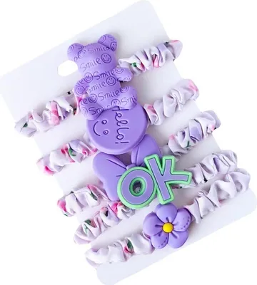 Image de Carla Kit d'élastiques à cheveux pour dames Mollee violet Taille unique