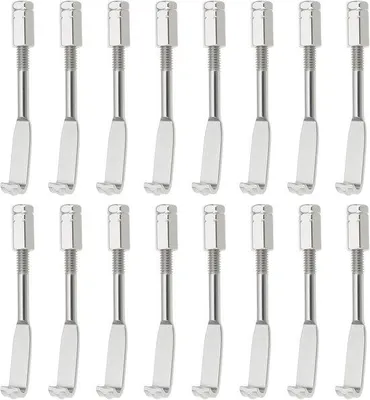 Zdjęcie produktu dla Zestaw haczyków i śrub mocujących do banjo, 6 x 54 mm - stal, srebrny kolor - 24 sztuki - zapewniają stabilne strojenie