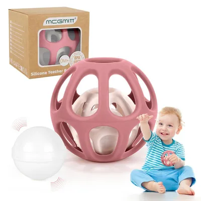 Produktbild von Babyspielzeug Set Rassel Beißring Greifling Handgelenkrassel Rasselsocken Rosa