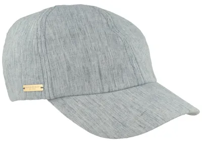 Seeberger melierte unifarbene Baseball Cap in blau