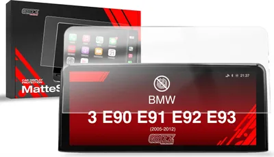 Imagen del producto de Película protectora mate para pantalla táctil de 10,25" de radio Android, compatible con BMW Serie 3 (E90, E91, E92, E93) (2005-2012), marca Grizz