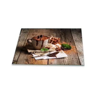 Produktbild von Herdabdeckplatte Glaskeramik 1 Teilig 80x52 Gewürze Braun Abdeckung Glas Spritzschutz