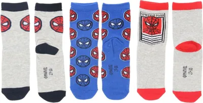 Obrázek produktu pro Marvel Spiderman ponožky směs bavlny Prodyšné ponožky 3-pack 27/30