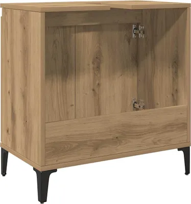 Produktbild von vidaXL Waschbeckenunterschrank Artisan-Eiche 58x33x60 cm Holzwerkstoff