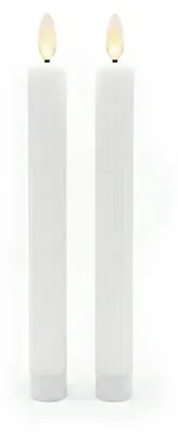Imagen del producto de Relaxdays, juego de 2 velas LED de pie, color blanco