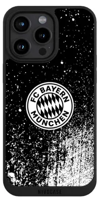 Produktbild von NIVOCASE Handyhülle für Apple iPhone 15 Pro Max Hülle NIVOpure Case Schwarz FC Bayern München FCB Offizielles Lizenzprodukt