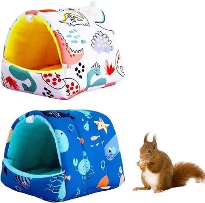 Produktbild von Caviabedjes (20x20 cm) – Versteck für Meerschweinchen und Hamster – Einfach zu verwenden – 2 Stück