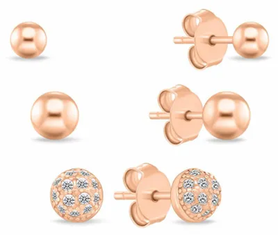 Obrázek produktu pro Pozlacené náušnice SET297R ( 3 páry náušnic)