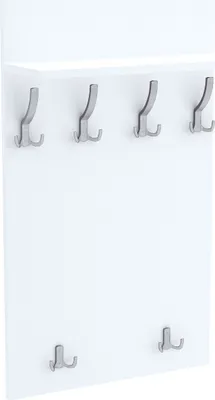 Produktbild von AKKE Weiss Garderobenpaneel MAXI - ALU haken BxH: 60x120 cm