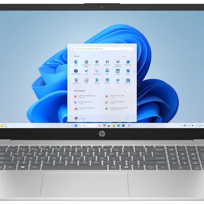Image de Ordinateur portable HP 15-FC1004NLX, processeur AMD Ryzen™ 5 7520U, 16 Go de RAM, 512 Go SSD, écran 39,6 cm (15,6 pouces) Full HD, LPDDR5-SDRAM, Wi-Fi 6 (802.11ax), Windows 11 Home, couleur argent