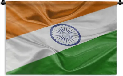 Produktbild von MuchoWow® Wandteppich Wandbehang Die Flagge von Indien 60x40 cm Tapisserie Dekoration Wandtuch - Wanddekorationen