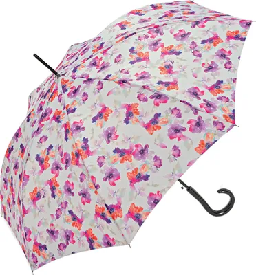 Produktbild von Pierre Cardin Stockschirm Regenschirm Damen Automatik Blumenmotiv Sand