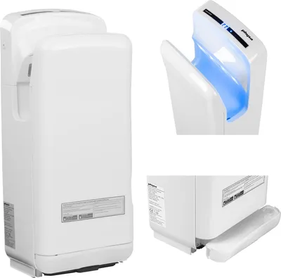 Zdjęcie produktu dla Suszarka Kieszeniowa Ścienna Do Rąk Elektryczna Biała 1650W Physa Oria White