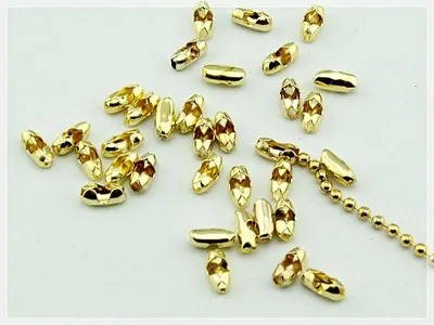 Produktbild von Vintageparts Verschlüsse für Kugelketten Metalllegierung goldfarben 5 mm für 1,5 mm Ketten, 40 Stück