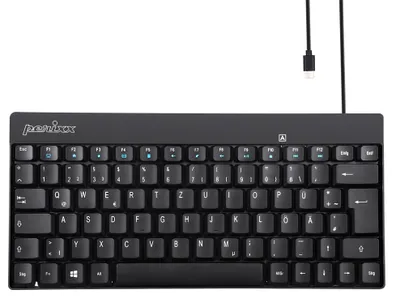 Productafbeelding van Perixx PERIBOARD-422 DE, Mini USB-C, bedraad toetsenbord, zwart