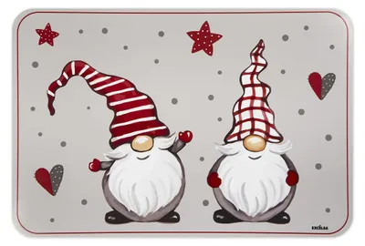 6er-Set Platzsets Weihnachtsmotiv, Polypropylen, 43x29 cm