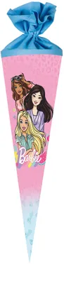 Produktbild von Nestler Schultüte Barbie Girl rund mit Filzverschluss 70cm