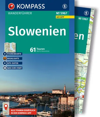 Produktbild von KOMPASS Wanderführer Slowenien, 61 Touren mit Extra-Tourenkarte