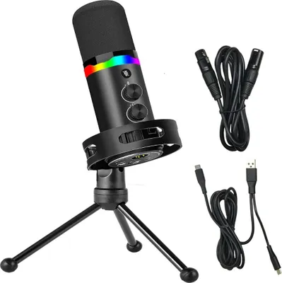 Produktbild von INF Kardioid Dynamisches Mikrofon mit USB und XLR für Podcast und Gaming