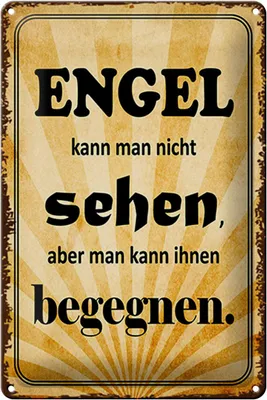 Produktbild von Blechschild Spruch 20x30cm Engel kann man nicht sehen