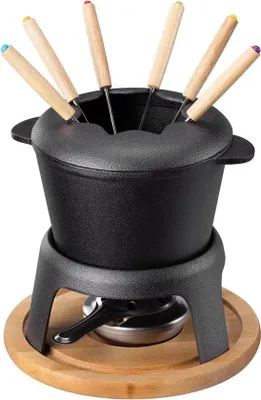 Productafbeelding van Fondueset - Fondue - Kaasfondueset - Vleesfondueset - Roestvrijstalen Fondueset - Gietijzer
