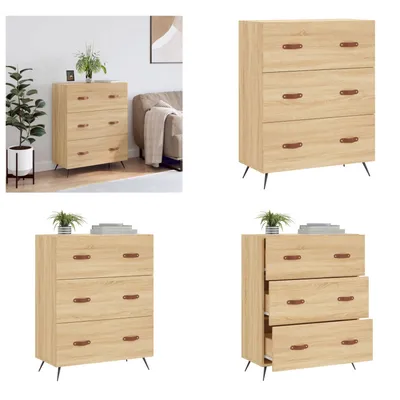 Produktbild von vidaXL Kommode Sonoma Eiche 69,5x34x90 cm Holzwerkstoff - Kommode - Kommoden - Schubladenkommode - Schubladenschrank
