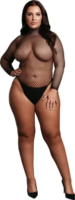 Zdjęcie produktu dla Body with fishnet structure and turtle neck.