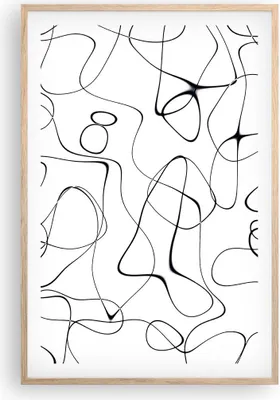 Produktbild von Gerahmtes Poster - Rahmen in heller Eiche - Linie nichts Muster - 61x91,5 cm - Wand Bild - Wanddeko - Wandbilder - Kunstposter - Wandposter - Bilderrahmen - Bilder - Kunstdruck - P2NPA61x91-5054