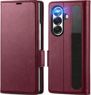 Immagine prodotto di Custodia per telefono cellulare per Samsung Galaxy Z Fold 7 cover flip case holder stylus pen case protective cover, blackberry
