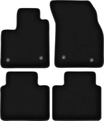 Obrázek produktu pro Velurové autokoberce na míru pro Ford Focus MK4 (2018-, hatchback, sedan, kombi, Turnier, Turnier Active) černé, sada 4 ks, s úchyty
