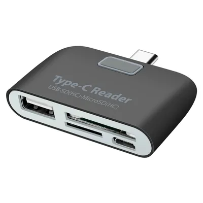 Immagine prodotto di Adattatore da USB-C a USB e micro USB, lettore di schede SD e micro SD
