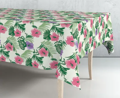 Productafbeelding van Mantel en rolstof Exma Hule Flores, 140 cm x 25 meter