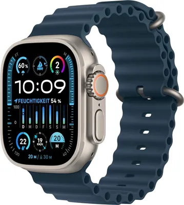 Produktbild von Apple Watch Ultra 2 49mm (A2986) Titanový modrý řemínek OneSize CEL Neuwertig