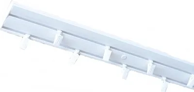 Produktbild von 2- läufig 330 cm Gardinenstange Innenschiene Decke weiße Schiene Vorhangschiene Gardinenschiene Klemmen mit Rollen